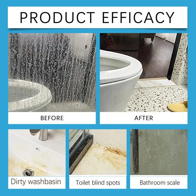 Shower Cleaning Spray 120ml Multifunctional Fresh Clean Fast Action Spray Cleaner Bathroom Stain Remover Powerful Cleaning Tool