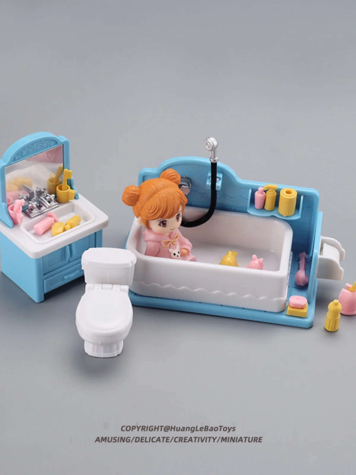 

Mini simulation bathroom set with miniature furniture model for children