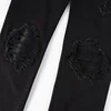European and American Fashion Jeans 8520 High Street Fashion Brand Street Torn Patch Jeans Slim Stretch Jeans for Men 5