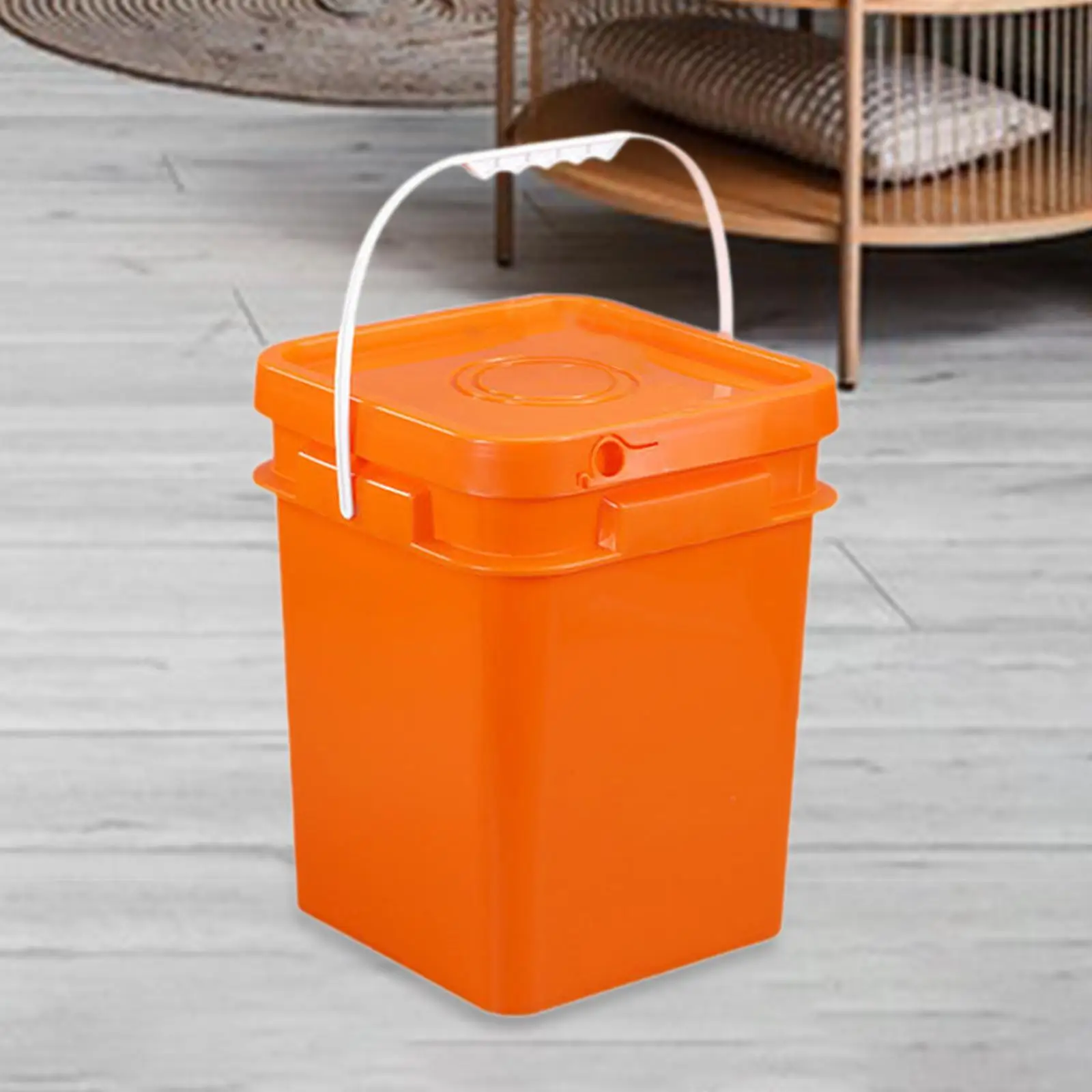 Square Bucket Pail Handle and Lid All Purpose Pail for Outdoor Car Washing Home Kitchen Garage DIY Projects Paint Water