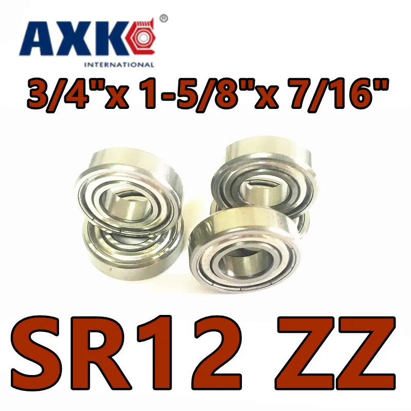 Sale 2pcs Sr12zz Sr12 2rs R12-2rs R12 R12zz R122z Ball Bearing 19.05x41.275x11.112mm Inch Miniature 3/4"x 1-5/8"x 7/16"