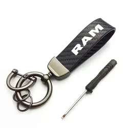 Vintage Suede Leather Keychain - Classic Fashion Accessory (Carbon for RAM)
