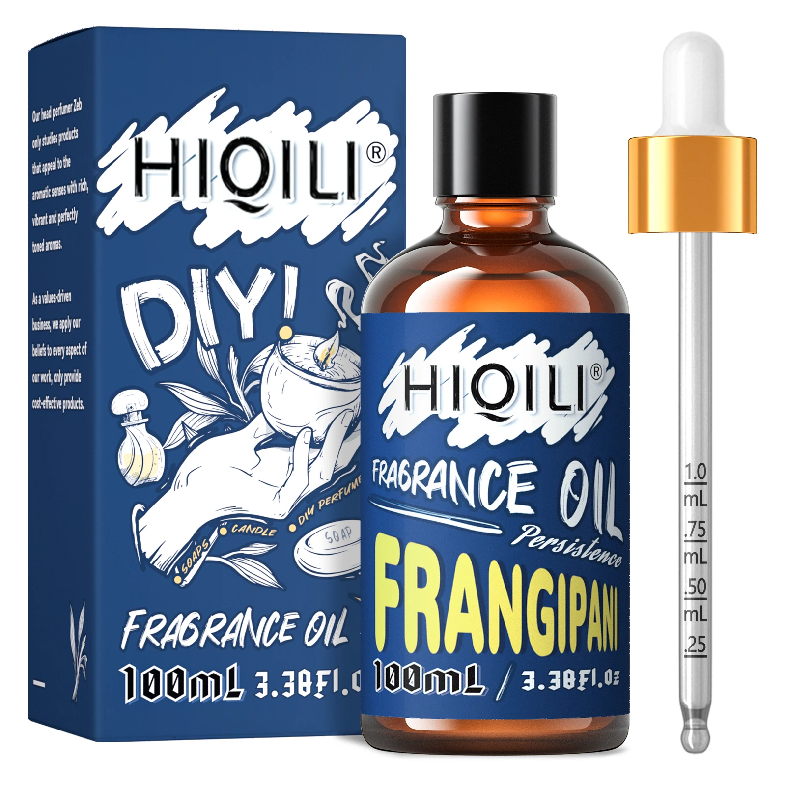 HIQILI 100ML Feangipani Oil, 100% Pure Oil for Aromatherapy,Car Diffuser,Humidifier,Candle Making, Soap Making, Massage and Gift herve gambs eau italienne fragranced candle