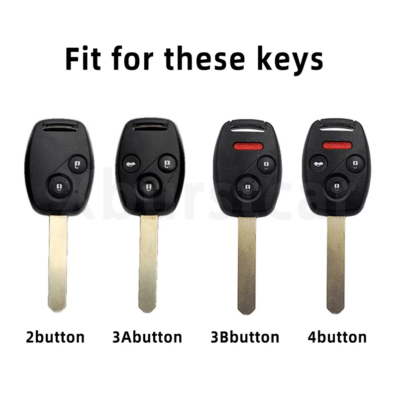 Key Case 2/3/4 Buttons Car Remote Shell Holder Fob For Honda Accord Civic CRV CR-V Pilot Insight Ridgeline TPU