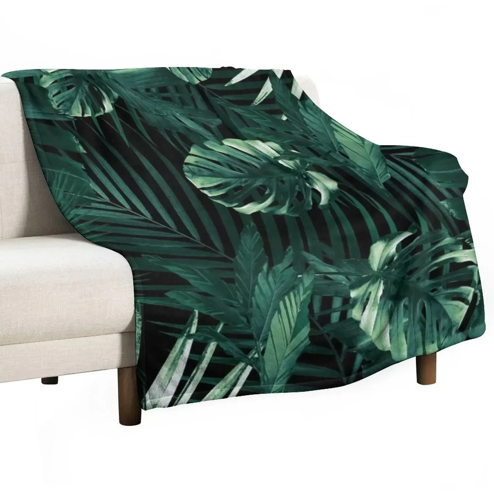 

Tropical Jungle Leaves Night Siesta #1 #tropical #decor #art Throw Blanket Retros Shaggy Luxury Blankets