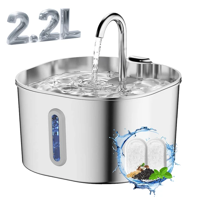 Cat Water Fountain Pet Water Dispenser for Cats Dogs Inside 1Filters&Ultra-Quiet Pump 2.2L/74oz Dog Cat Dringing Fountain