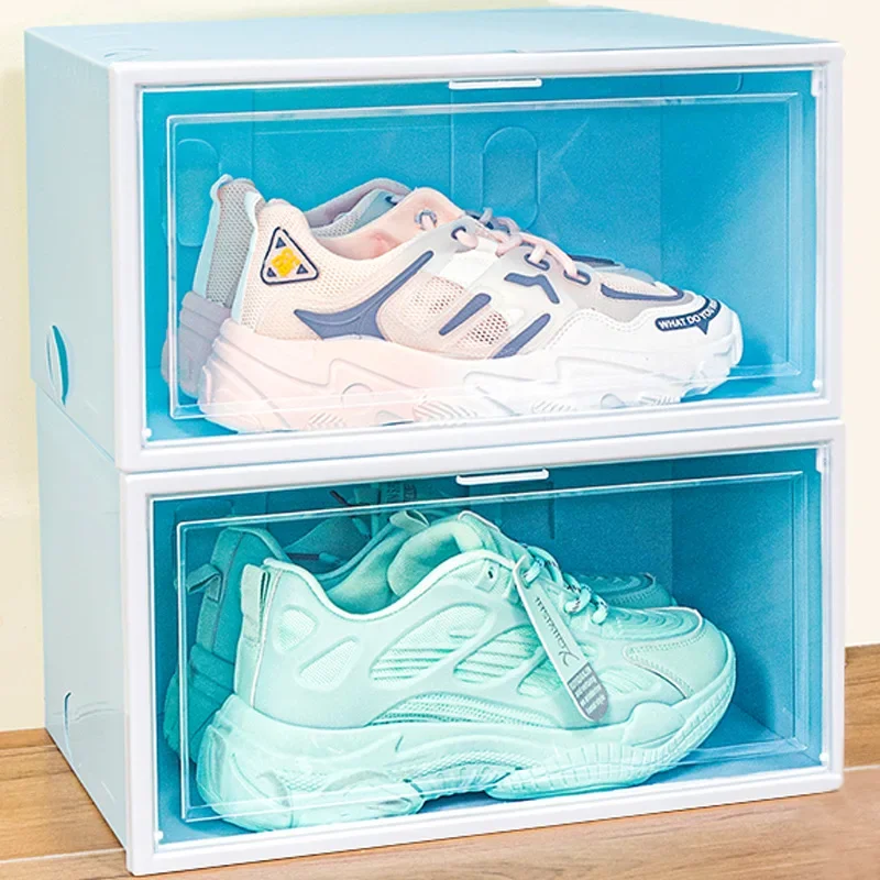 Sneaker Storage Box Stackable Combined Shoes Box Folding Plastic