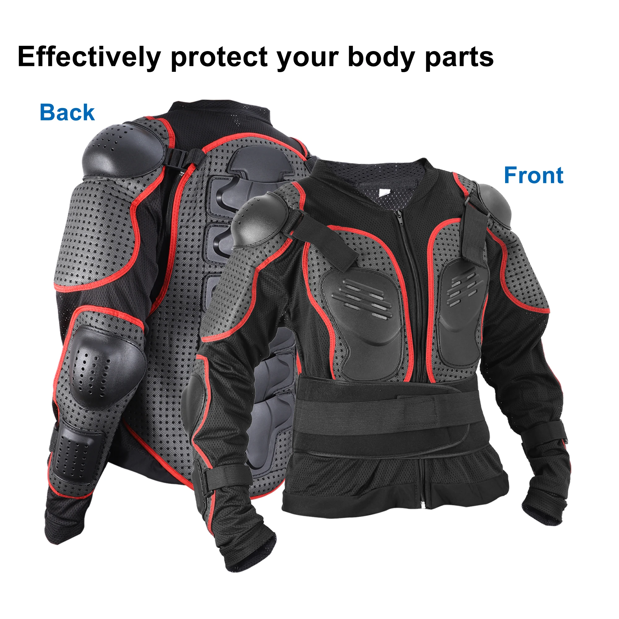 Motoforti L XL 2XL 3XL Dirt Bike Motorcycle Riding Protective Full Body Armor Thorax Back Backbone Protector Off-Road Cycling