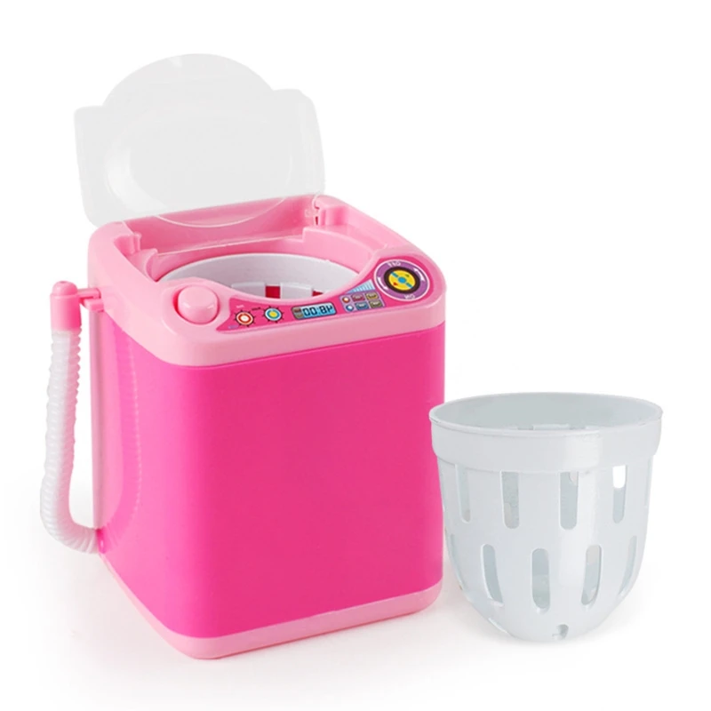Children Cleaning Washing Machine Toys 4&rsquo;&rsquo; Simulated Mini Washing Machine Laundry Machine Girls Make Up Sponge Washer Interactive Educational Housekeeping Toy