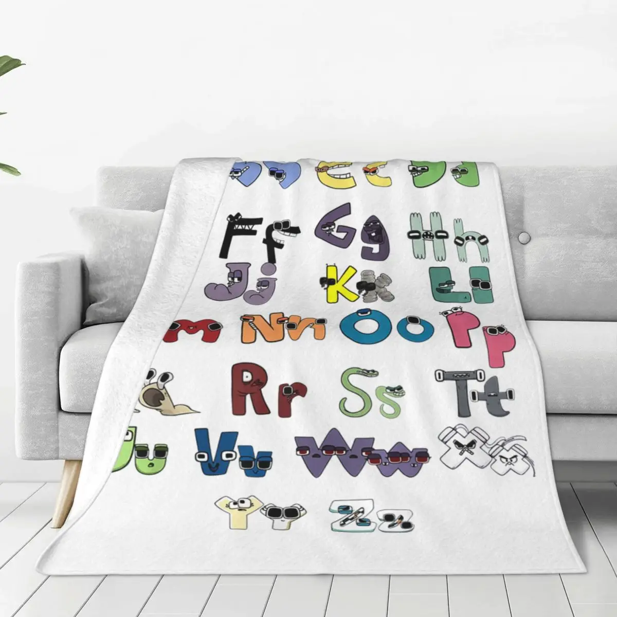 Villain Letter Abc Plush Blankets Boys Matching Evil Alphabet Lore Novelty  Throw Blanket for Home 150*125cm Bedspread - AliExpress