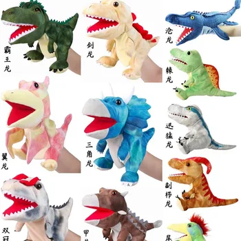 Stuffed Plush Animals Toys Hand Finger Story Puppet Kawaii Dolls Educational Baby Toys Dinosaur Crocodile Dragon Children Gift