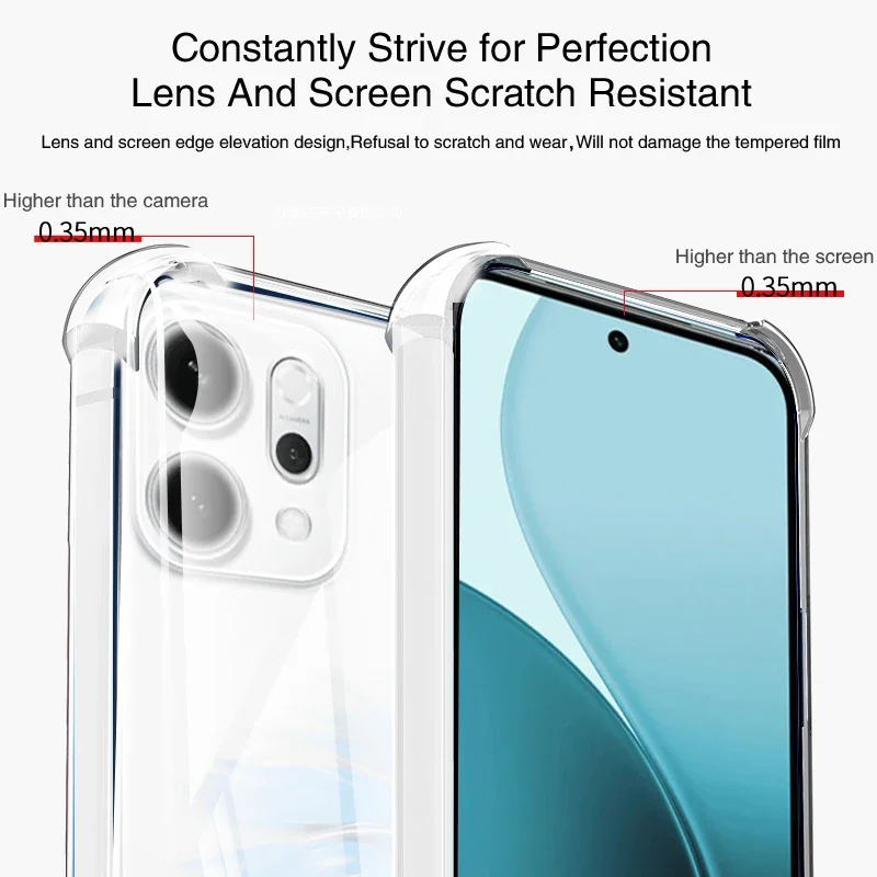 Soft High-Quality Shockproof Luxury Airbag Clear Silicone Phone Case