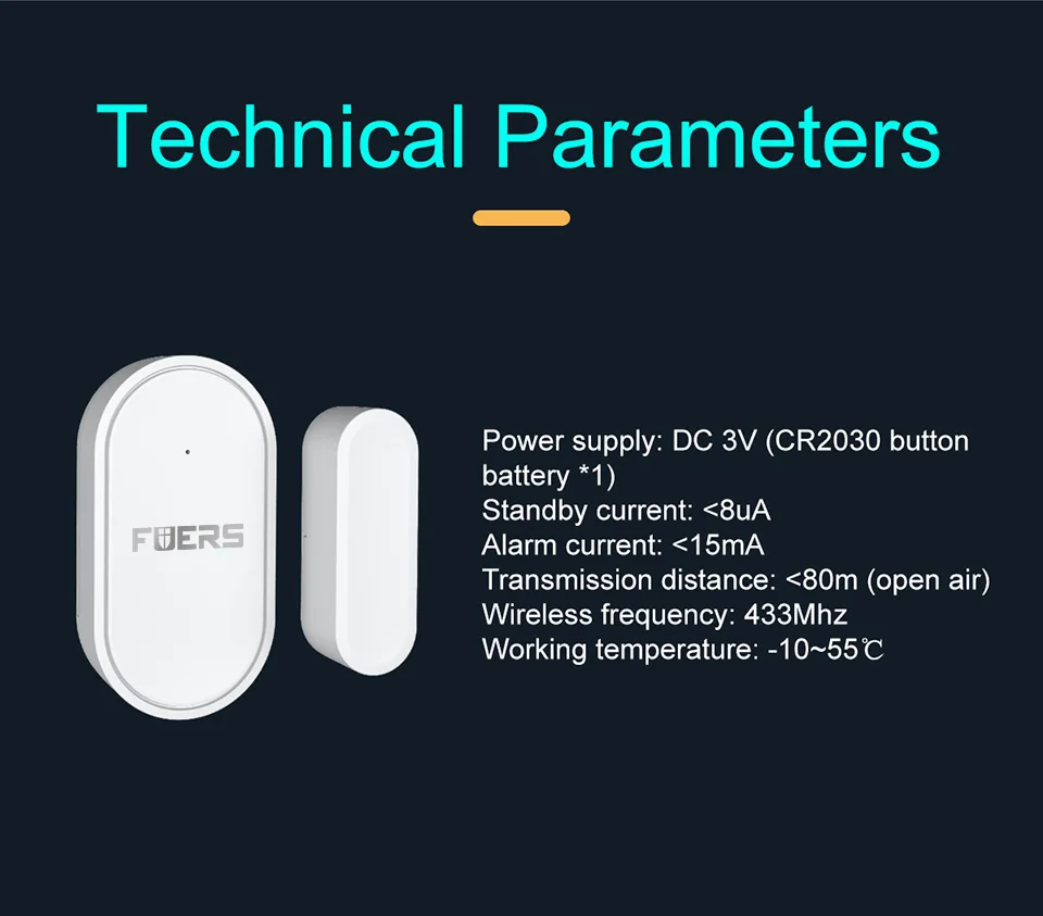 Wireless Mini Door Window Magnet Sensor Detector D30 For G95 G34 Home Alarm WiFi