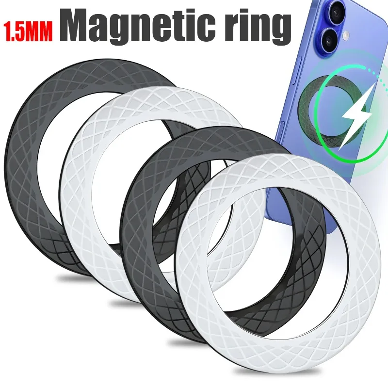 Magnetic Ring for Wireless Charger and Car Phone Holder - 1.5mm Metal Sheet Sticker Magnet