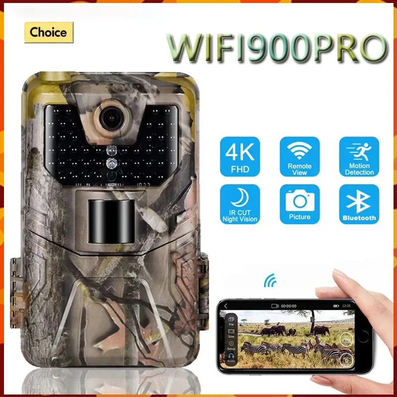 Suntekcam 4K Video Live Show Trail Camera 30MP WIFI APP Bluetooth Control Night Vision Outdoor Wildlife Photo Traps