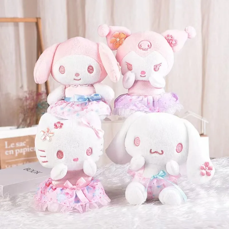 

Кавайная плюшевая игрушка Sanrio Hello Kitty мимелоди коричной мультяшный новый креативный розовый плюшевый Кукла-подушка в виде вишни подарок дев...