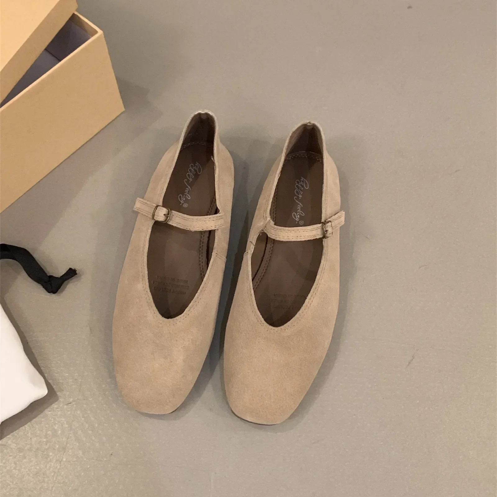 Bailamos 2024 Spring New Brand Women Flats Round Toe Shallow Slip On Ladies Casual Ballet Shoes Soft Leather Eelgant Dress Shoes 3