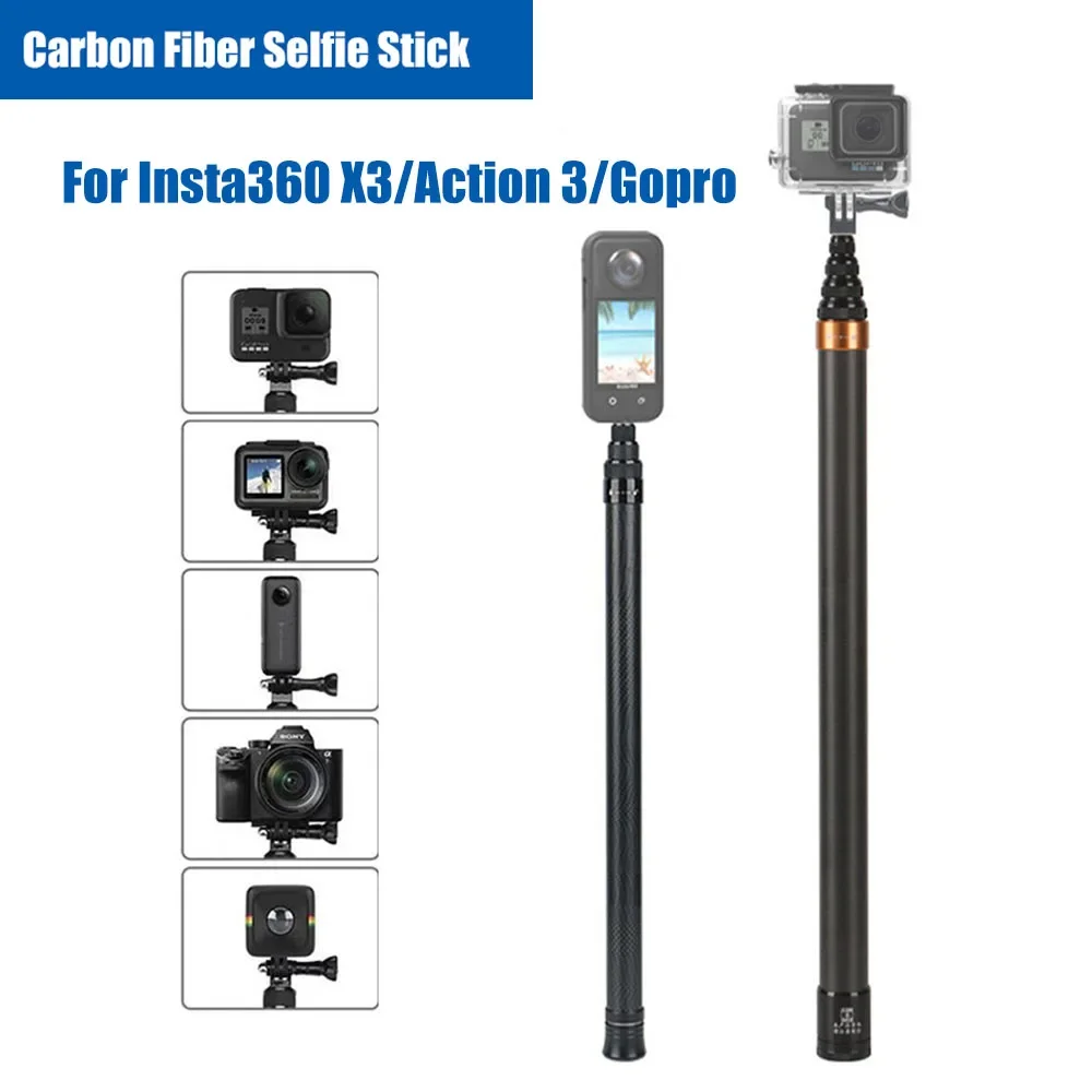 Invisible-Selfie-Stick-For-Insta360-X3-Action-3-Gopro-Carbon-Fiber-3M ...