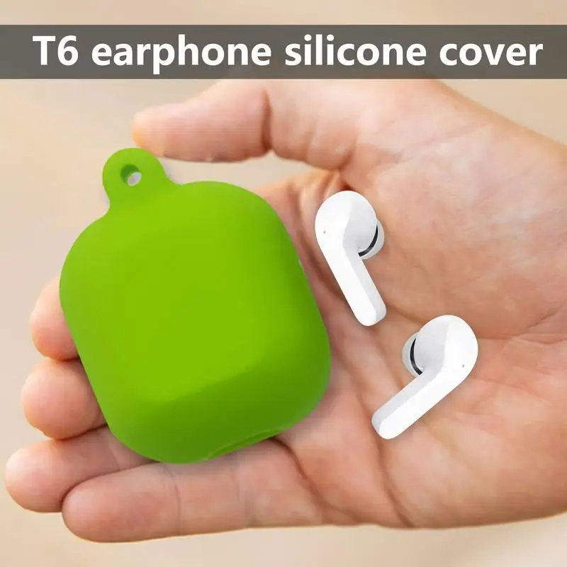 Funda de silicona para auriculares inalámbricos, con cordón, protección para la organización de los auriculares