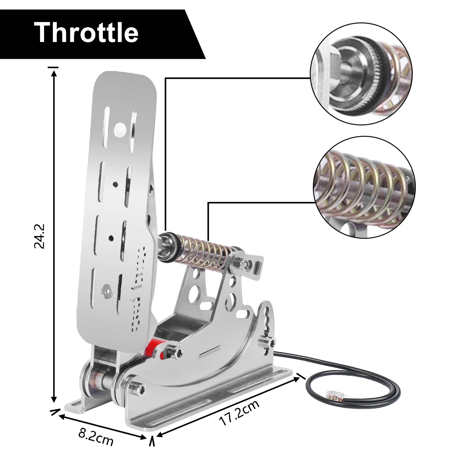 Pc racing simulator ele sensor de pressão pedal hidráulico para logitech g27 g29 thrustmaster t300rs/gt t500 freio de embreagem do acelerador