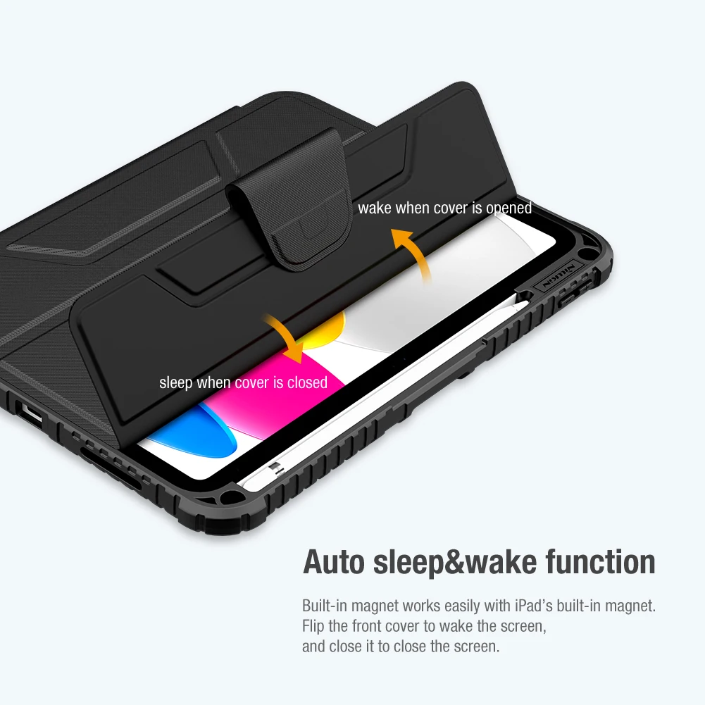Nillkin Flip Leather Back Cover para Ipad Bumper Case 10th Generation 10.9 2023 - Imagem 5