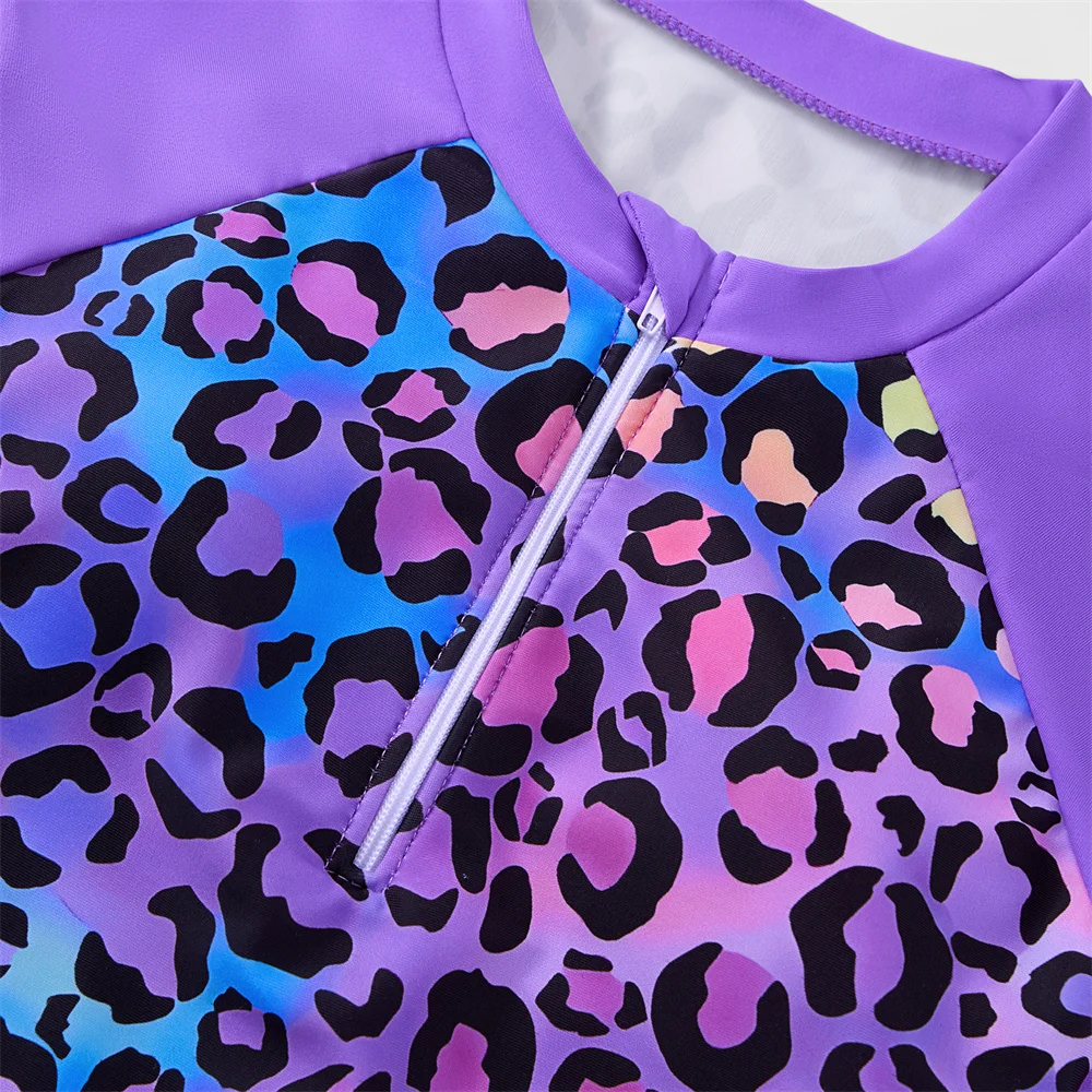 Zweiteiliger Badeanzug für Mädchen, langärmliges Rashguard-Shirt, schnell trocknender Badeanzug, Sommer-Strandkleidung – Detail 19