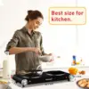 Turkwood Electric double hot plate 1800W, countertop stove, double stove burner for cooking, infrared ceramics 3