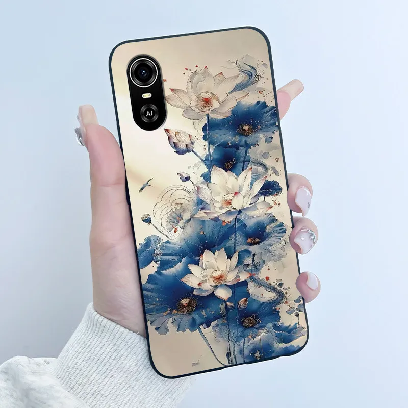 Matte Black Aesthetic Luxury Cute Pattern Soft Silicone Back Cover - Boys & Girls