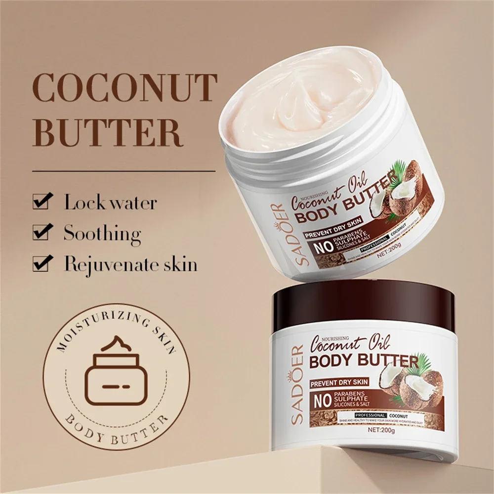 

Dry Skin Moisturizer Coconut Moisturizing Body Butter Moisturizing Body Cream Smooth Rough Deep Hydration Cream Coconut