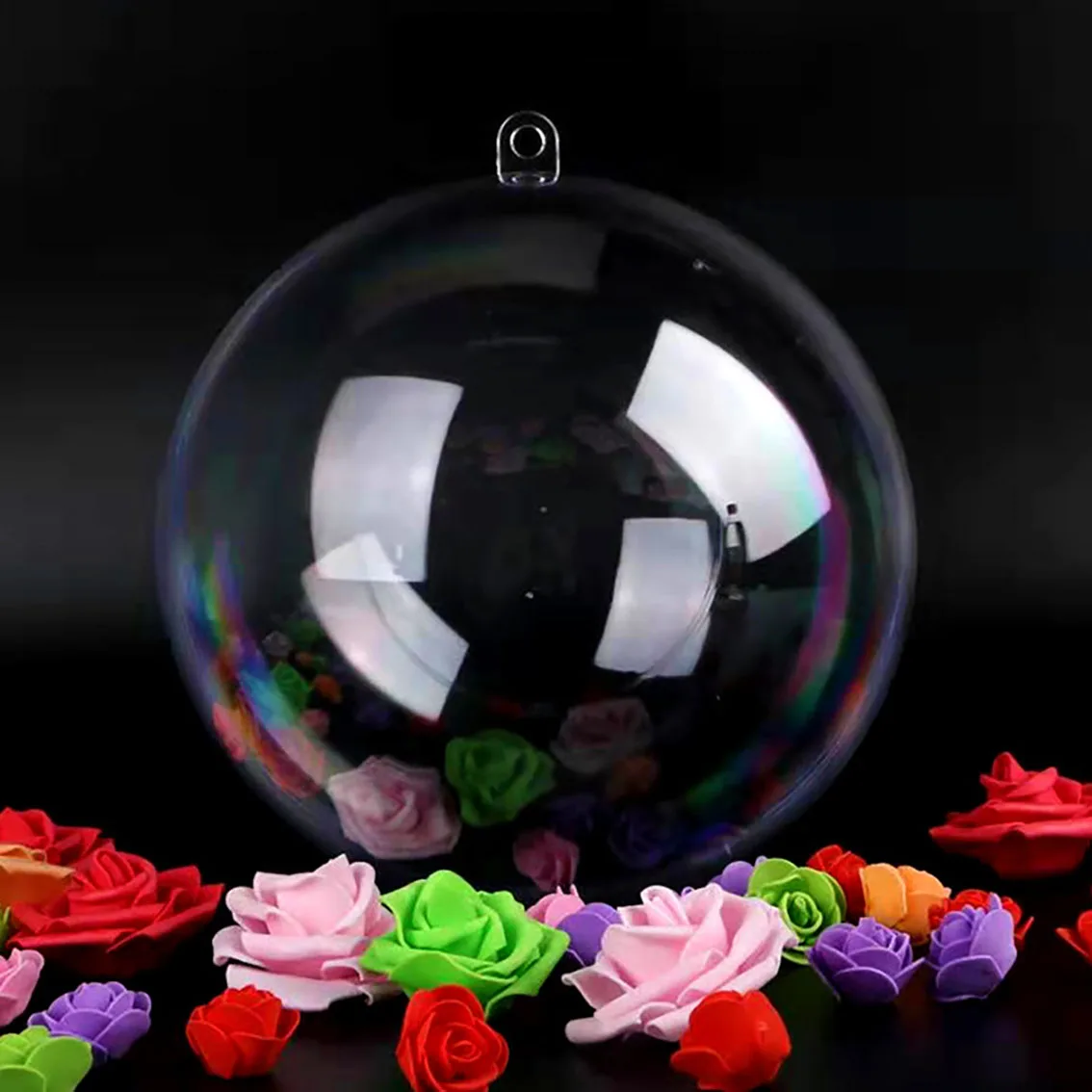 Description Picture 5 of itemClear Plastic Hollow Ball Diameter 10-200mm Transparent Ball for DIY Handmade Decorating Game Console Art Pieces