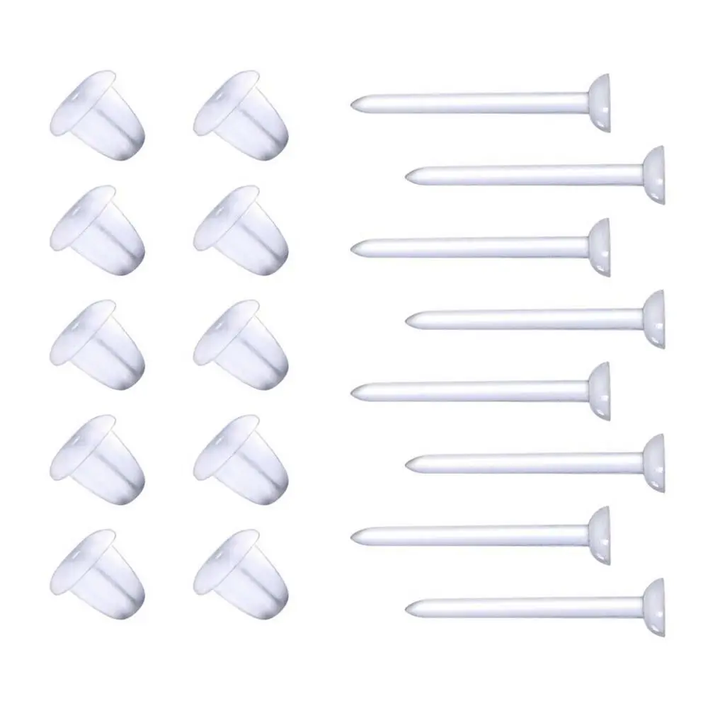 100Pairs Clear Earring Posts and Backs DIY Anti-allergy Plastic Earring  Pins Ear Safety Backs Jewelry Accessories - AliExpress