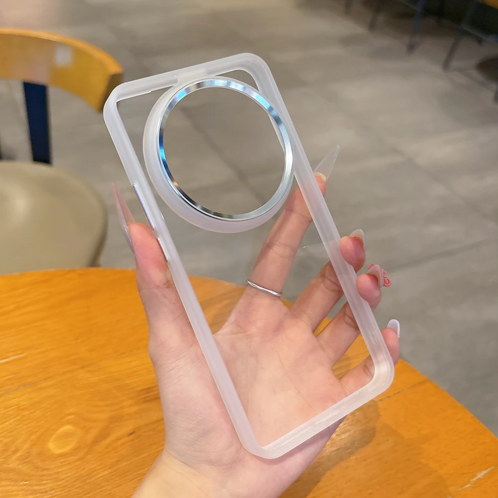 Xiaomi 15 Ultra MagSafe HD Transparent Shockproof Magnetic Charging Case