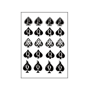 لعبة البوكر البستوني Q مقاوم للماء التصحيح البستوني بي بي سي البستوني قفل مثير الفخذين والصدر مكافحة العرق الوشم التصحيح