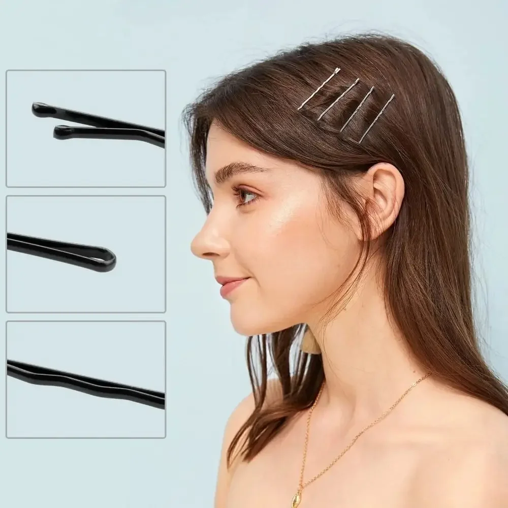 50/600pcs New Invisible Black Hairpins Wave U-shaped Women Hair Clip Metal Barrettes Women Styling Hair Accessories