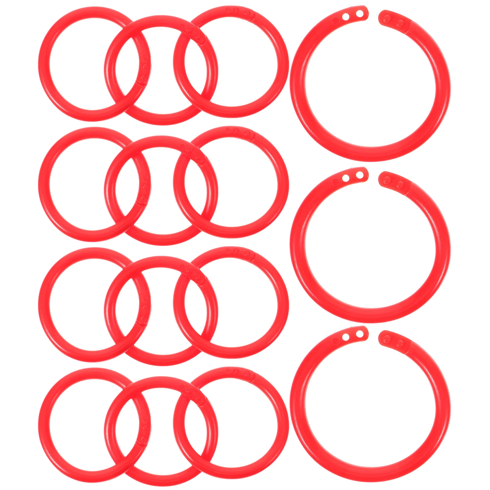 

100pcs Plastic Binder Rings Flexible Loose Leaf Book Rings Binder Rings for DIY