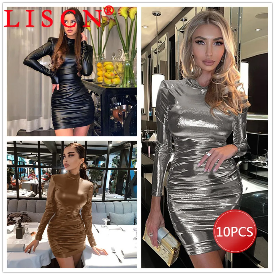 10 Pcs Bulk Items Wholesale Lots Dresses Fall Long Sleeve O-neck Printing Mini  Dress Sexy Y2k Fashion Women Clothing K12226 - AliExpress