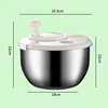 Salad Spinner Drainer Spin Dryer Washer Dehydrator Dewatering Washing Machine Fruit Vegetable Cleaner Tool Stainless Steel 3