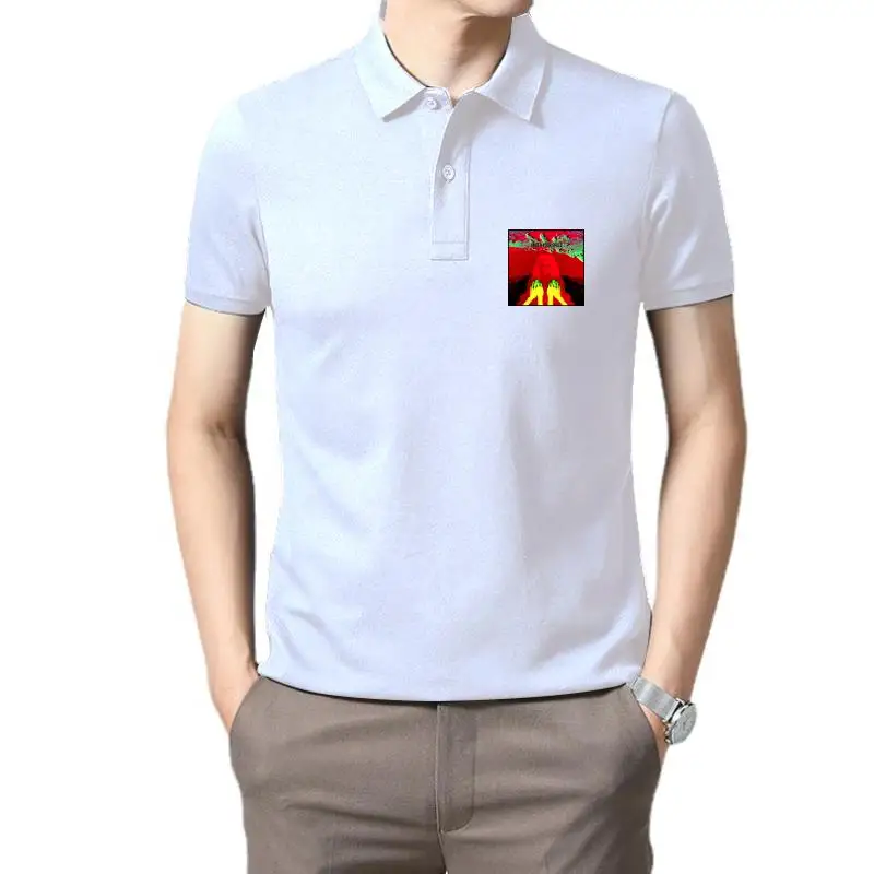 

Golf wear men Men Short sleeve Psychodelic red Rock O neck Women polo t shirt for men