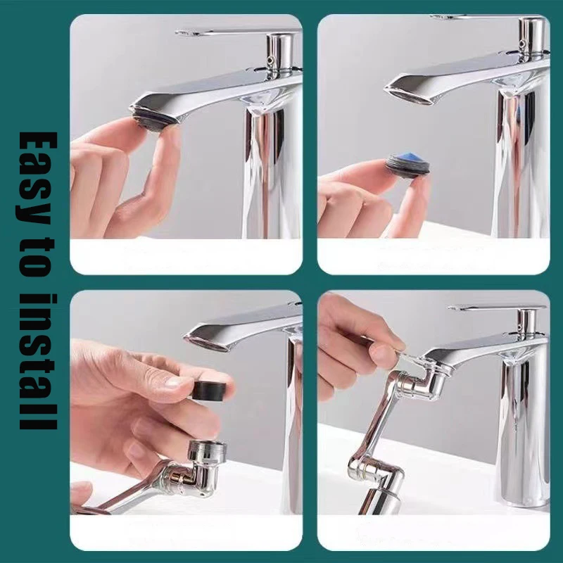 Rotating Faucet Extender,faucet Extender Multifunctional 1080° Swivel Extension Robotic Arm Sink Aerator for Kitchen/Bathroom 4