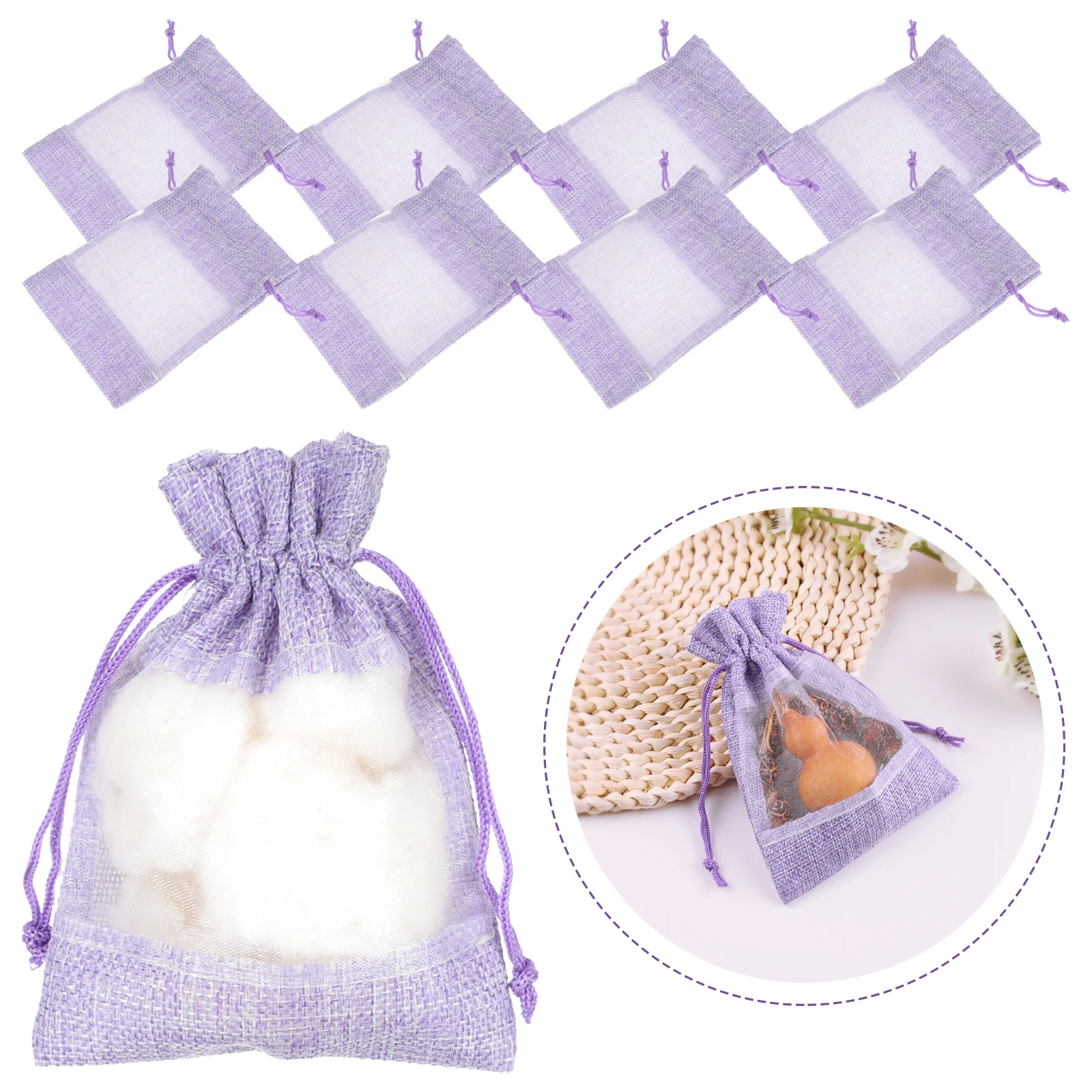 10 Pcs Lavender Sachet Bags Empty Fragrance Closet Drawers Clothes Vanity Scented Liners Dresser Mesh Pouch Perfume deodorant sachet bags fragrance bags