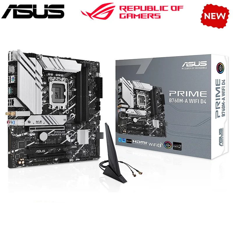 Nuovo B760 Per Asus Prime B760M-A Wifi D4 Scheda Madre Lga 1700 Ddr4 B760 Supporta Cpu I5 13400F I3 12100F 12400F