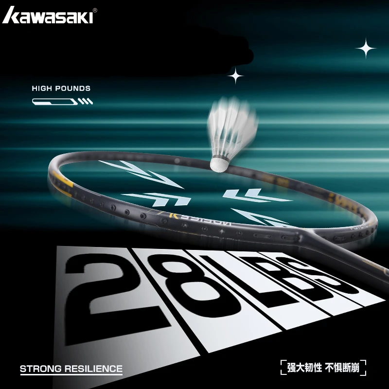 Kawasaki Raqueta Badminton Powerful Attack Power-3570 5U Ultra-Light Badminton Racket Carbon Professional Racket