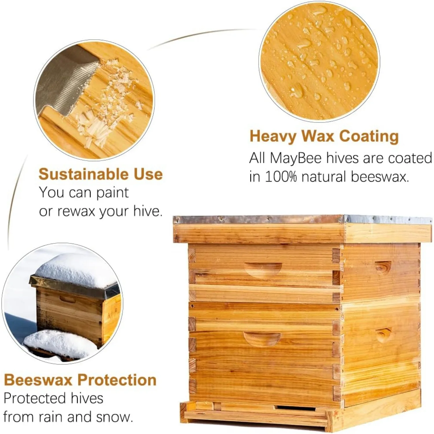 Beehive 8 Frame Beehive and Supplies Starter Kit, Beginner