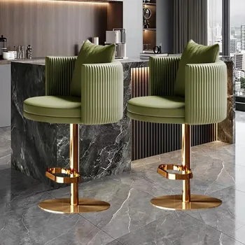 Set di 2 sedie da bar ad altezza regolabile Nordic Luxury Premium Comoda sedia da bar Soggiorno alla moda Taburetes De Barfurniture