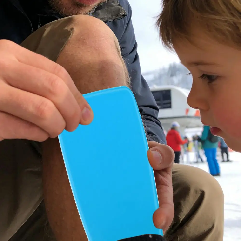 2 Stück Gel-Skischoner, wiederverwendbare Gel-Antirutsch-Einlagen, Schienbeinschoner, Trainingsausrüstung für Erwachsene, Frauen, Männer, Schneesport-Schutz – Detail 2
