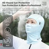 WEST BIKING Summer Cycling Headgear Ice Silk Sunscreen Full Face Mask UPF50+ Anti-UV Photochromic Running Fishing Balaclava Cap 2