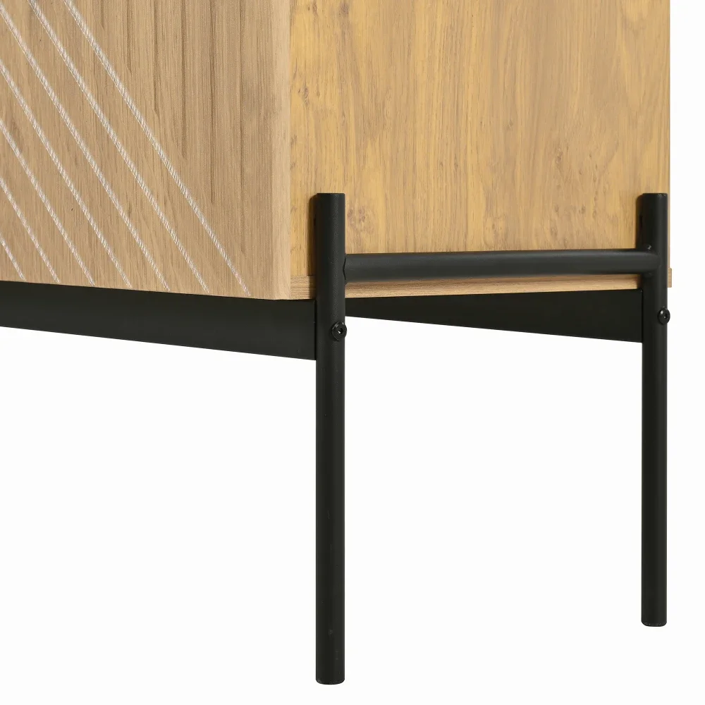 Multifunktionales Sideboard (TV-Schrank/Buffet/Kommode) – Türen + Schubladen, kratzfest, ideal für Wohn-/Esszimmer, einfache Montage – Detail 22