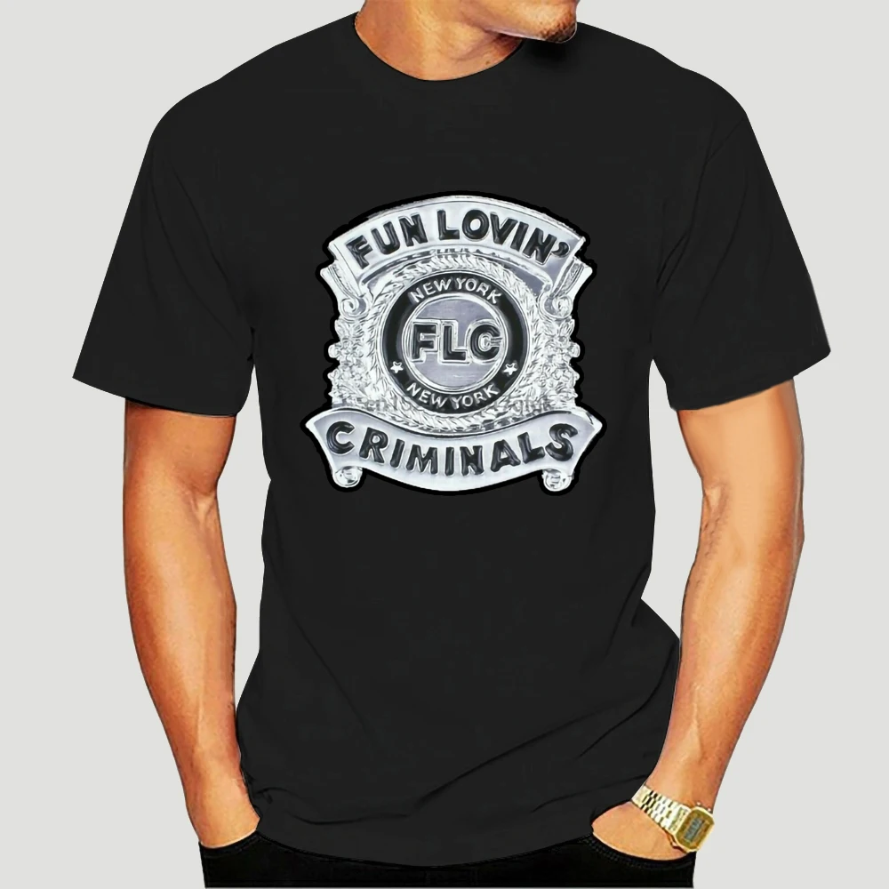 

FUN LOVIN CRIMINALS BADGE ALTERNATIVE ROCK HIP HOP FUNK NEW BLACK T-SHIRT 6628X