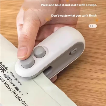 Portable Mini Bag Sealer USB Rechargeable Handheld Food Storage Sealing Device for Snacks & Plastic Bags 1