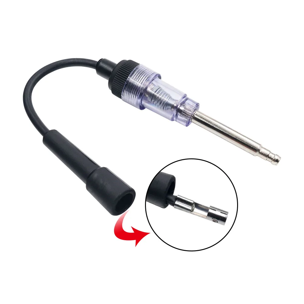 Universal Dual Hole Spark Plug Tester Adjustable In-Line Ignition Plug Analyzer Spark Test Pen Ignition Coil Checker spark plug tester